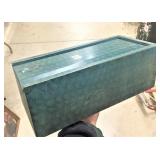 Contemporary Blue Sponge Candle Box, signed