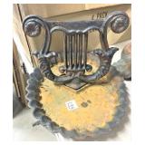 Cast Iron Lyre Boot Scraper