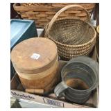 Old Country Lot, Basket, Firkin, Tin
