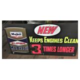 (9) Large Cardboard (2) Mobil Gas, 7 High Megatane