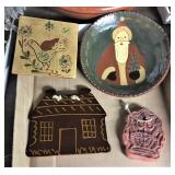 Lot Contemporary Redware, some Foltz