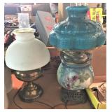 2 Electrified Antique Lamps