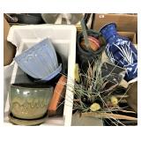 2 Boxes, Planters, Vase, West Point Opener