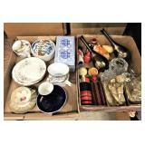 2 Boxes Decorative China, Misc