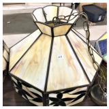 Slag Glass Hanging Light