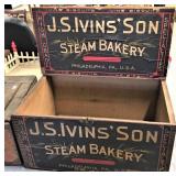 J.S. Irvins Steam Bakery Paper Label Box
