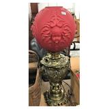 Red Satin Banquet Style Lamp