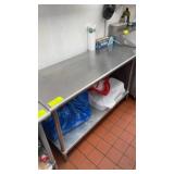 60" SS TABLE ROUNDED EDGE