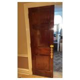 86" WOOD DOORS GOLD TRIM