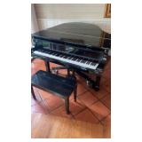 WURLITZER BABY GRAND WITH DOLLY AMD BENCH