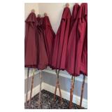 BURGANDY UMBRELLAS