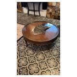 36" ROUND WOOD COFFEE TABLE