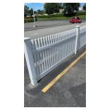 WHITE PVC FENCE 8  SECTIONS