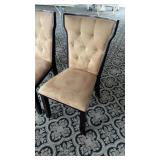 TAN VELOR HIGH BACK CHAIRS