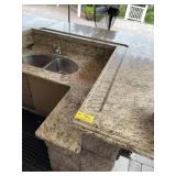 MARBLE BAR WITH DOUBLE SINK