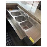 3 BAY BAR SINK WITH DRAIN TABLES