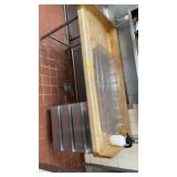 BUTCHER BLOCK WITH DRAWERS AND OVERSHELF