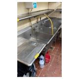 3 BAY SINK WITH DRAIN TABLES