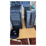 COMPUTER TOWERS and MONITOR