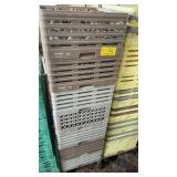 15 RACKS FULL OF GLASSES, 2 DOLLYS