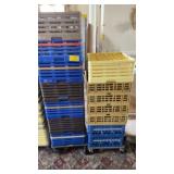 14 RACKS FULL OF GLASSES 2 DOLLYS