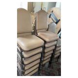 TAN VINYL STACK CHAIRS