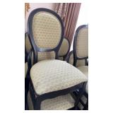 GREEN CHAIRS WITH OVAL BACKS