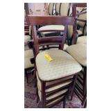 SMALL GREEN LADDER BACK CHAIRS