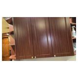 CABINETS WITH MARBLE TOPS AND WINE GLASS HOLDERS