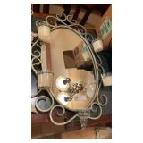 GILDED MIRROR WITH CANDLES