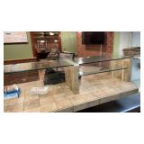 SNEEZE GUARD WITH GLASS SHELF