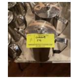 CHROME COFFEE URNS AND WATER PITCHERS