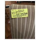 BROWN VINYL BAR STOOLS