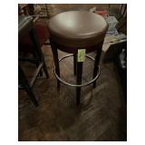 BROWN BAR STOOL, BACKLESS