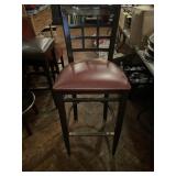 RED VINYL BAR STOOLS