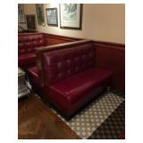 5X OPENING CRIMSON LEATHER BANQUETTES