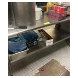 72X30" SS TABLE W BACKSPLASH