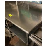 36X36" SS TABLE WITH BACKSPLASH