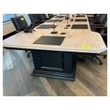 CONFERENCE ROOM TABLE,MARBLE TOP & WOOD BASES