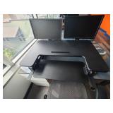 2 DESK MONITORS AND MOUNTS