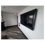 LARGE FLAT SCREEN TV WITH WALL MT & PICTURE FRAME