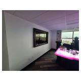 LARGE FLAT SCREEN TV WITH WALL MT & PICTURE FRAME