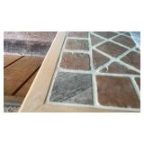 31x66" STONE AND WOOD TABLE TOP