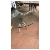 47" BEVELED GLASS TABLE