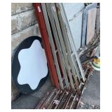 GREY STEEL A-FRAMES IN FRONT