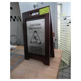 UPSCALE WET FLOOR SIGN