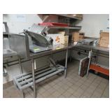 CUSTOM U SHAPE S/S TABLE W/ SINK