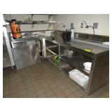 CORNER S/S TABLE WITH SINK