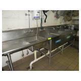 3 COMP POT SINK WITH RINSE STATION/SINK
