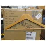 3 CASES OF WOOD HANGERS